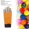 thumbnail image 4 of 12 Pinceles Suavizantes Para Pintura Acrílica De Nailon,de Madera, Virola De Metal, Pinceles Multiusos Con Mangos De Madera De Abedul, Ideales Para Manualidades, 4 of 7