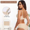 thumbnail image 3 of Sujetador inalámbrico OEAK Comfortable Push Up con soporte total, beige M, 3 of 6