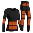 thumbnail image 3 of Ropa interior térmica calefactable Traje térmico de cuerpo entero con 22 zonas Ropa calefactable para parejas, 3 of 6