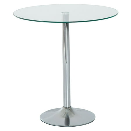 Homcom 28 In Round Gl Top Bar Table Round Gl Top Bar Table