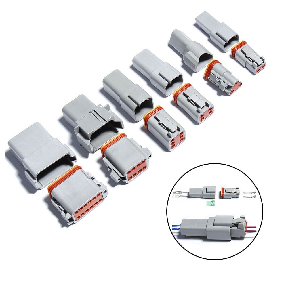 RANMEI Dt Connectors With Terminal Kit Wire Gauge 16-20 Connector Wedge Lock Stopper Round Terminal Electrical Equipment