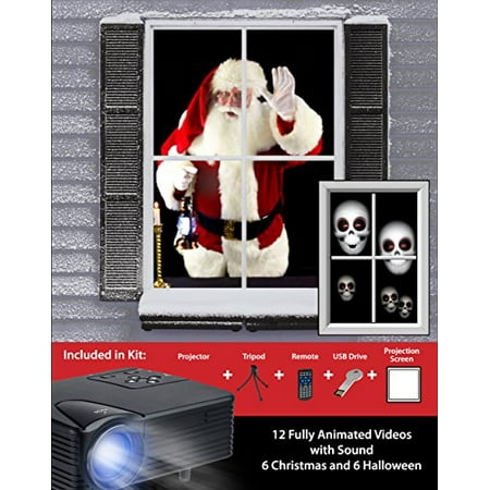 Mr. Christmas Virtual Holiday Projector Kit, Black - Walmart.com
