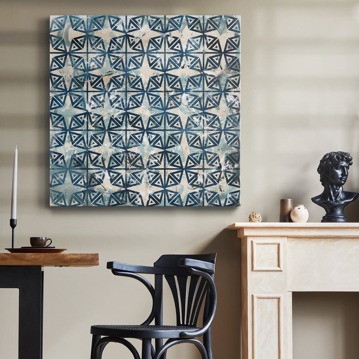 Wexford Home Tile-Dye IV-Premium Gallery Wrapped Canvas, 40" x 40" - Ready to Hang