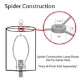 thumbnail image 5 of Aspen Creative 32621 Pantalla de lámpara de construcción de araña con forma de imperio transicional, color blanco apagado, 6 pulgadas superior x 12 pulgadas inferior x 9 pulgadas de altura inclinada, 5 of 5