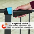 thumbnail image 5 of MidWest Homes for Pets 39 Inches Tall Walk-Though Steel Pet Gate, Pressure Mounted Dog Gatewith Glow Strip Measures 29-38 Inches Wide & Includes Two 3-Inch-Wide Extensions, Graphite, 5 of 5