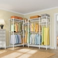 thumbnail image 2 of VIPEK L22 Corner Clothes Rack, L Shaped Heavy Duty Garment Rack, Corner Wardrobe Closet with Adjustable 8 Shelves & 6 Hanging Rods, Freestanding Corner Closet System, Max Load 1400LBS, White, 2 of 7