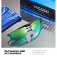 thumbnail image 5 of Xagger Polarized Rimless Driving Sunglasses for Men Metal Frame Anti-Glare UV400 Protection Sun Glasses, 5 of 6
