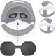 thumbnail image 1 of Protective Cover for PS VR2 Glasses Thickened Silicone Protective Cover for PSVR2 Dust-Proof Protective Cover, 1 of 3