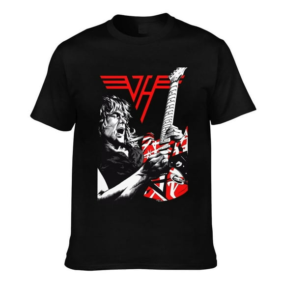 Man T Shirts for Van.1986 Halen T-shirtmusic Short sleeve Crewneck tee Small