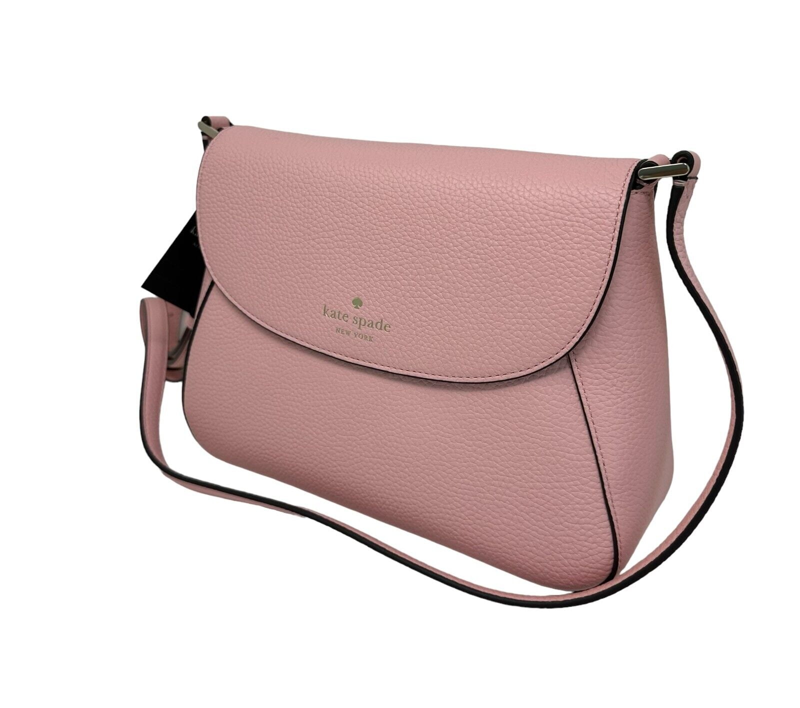 Kate Spade Monica Flap Tea Rose Pebble Leather Crossbody Bag KC465 $329