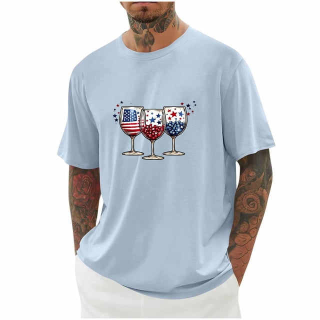 Tops para hombre, blusas y camisas de cuello redondo y manga corta para hombre, blusas casuales de moda con cuello redondo y manga corta para hombre, blusas de poliéster para hombre