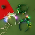 thumbnail image 4 of Christmas Headband, Luminous Headband, Christmas Tree Hair Ornaments with Lights Antlers Glitter, Reusable Polyester Material, Comfortable Fit, Holiday Party Costume Props, 4 of 4