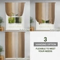 thumbnail image 5 of Brown Ombre Tie Up Curtain Valance for Window, Adjustable Rod Pocket Window Curtains Shades, Vintage Country Wooden Light Filtering Valance Drapes for Cafe Living Room Bedroom 34"x45", 5 of 9