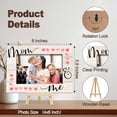 thumbnail image 3 of Rewenti Mom Picture Frame Mom and Me Picture Frame Mom Gifts First Time Mom Gifts Motherss Day Birthday Gifts for Mom Wood Photo Frame for Desk Display, 3 of 5