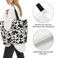 thumbnail image 3 of Balery Cow Skin 1 Bolsa Tote Estilo Estético con Cremalleras, Bolsa de Hombro, Bolsa de Compras Grande y Plegable, 3 of 8