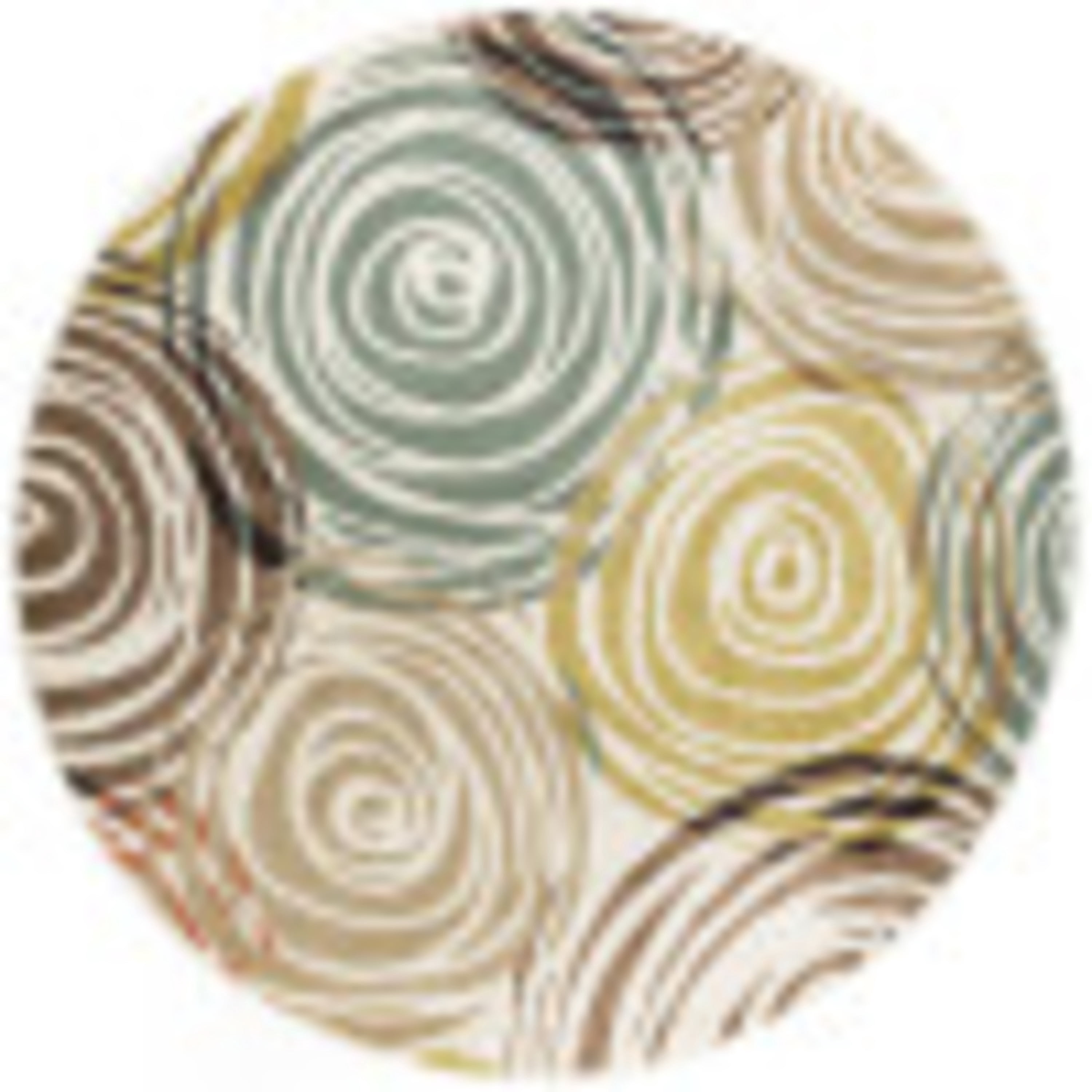 Deco Contemporary 8' Round Ivory and Beige Polypropylene Indoor Area Rug