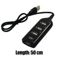 thumbnail image 2 of Hub USB 2.0 4 Puertos Con Cable 1 6 Pies para PC Flash Drive Mobile HDD (), 2 of 6