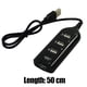 thumbnail image 2 of Hub USB 2.0 de 4 puertos con cable de 1.6 pies para PC Flash Drive Mobile HDD (negro), 2 of 3