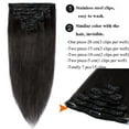 thumbnail image 5 of SEGO Clip in Human Hair Extensions Full Head 100% Real Remy Thick Hair Extensions Silky Straight(7 pcs/15 clips), 5 of 8