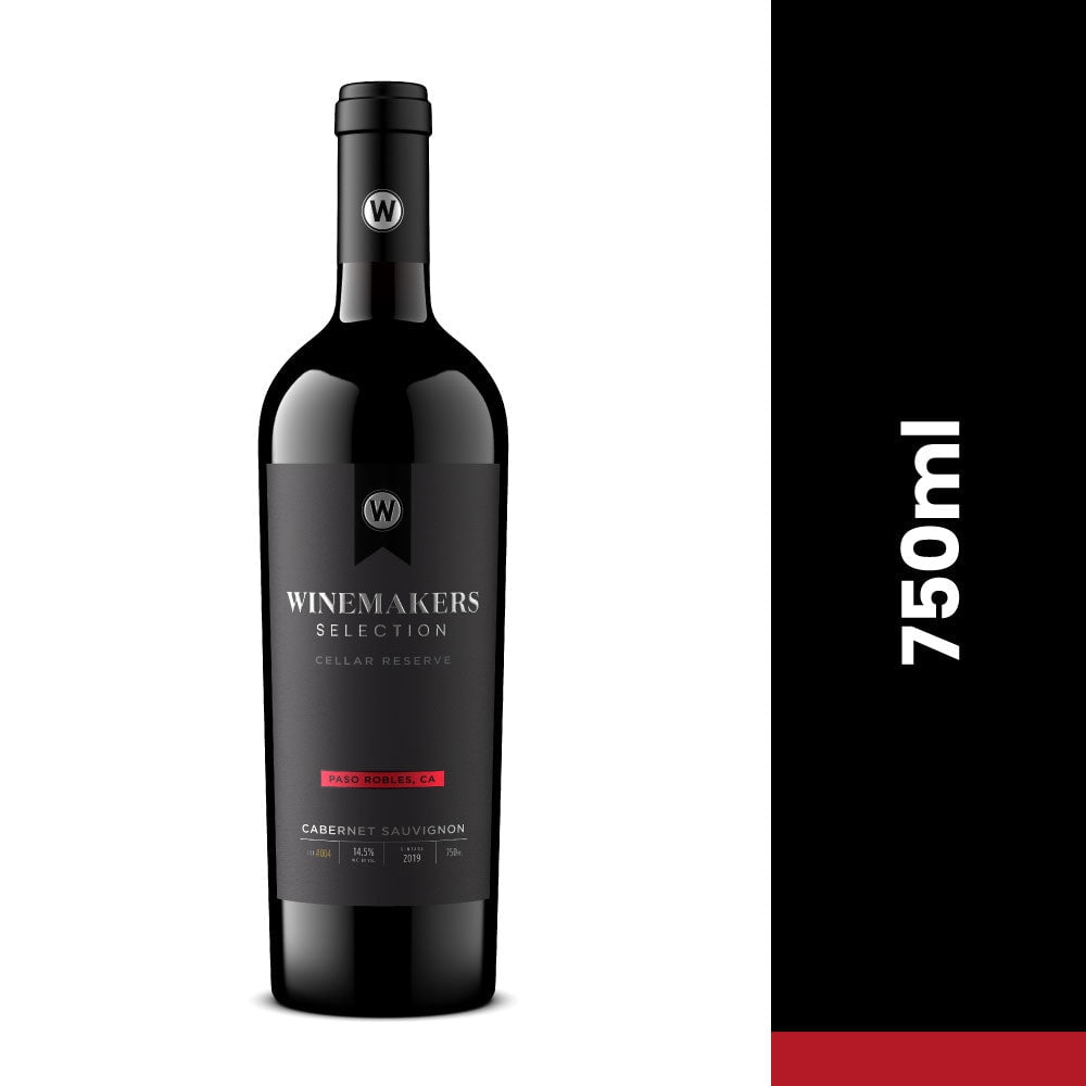 Winemakers Selection Cabernet Sauvignon Red Wine, Paso Robles, 15% ABV, 750ml (Glass Bottle)