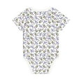 thumbnail image 2 of Daiia Monkey Submarine Captain Printed Unisex-Baby Short Sleeve Onesies Bodysuits Baby Climbing Clothes Soft and Comfortable Romper with Expandable Shoulder Design-3 Months, 2 of 8