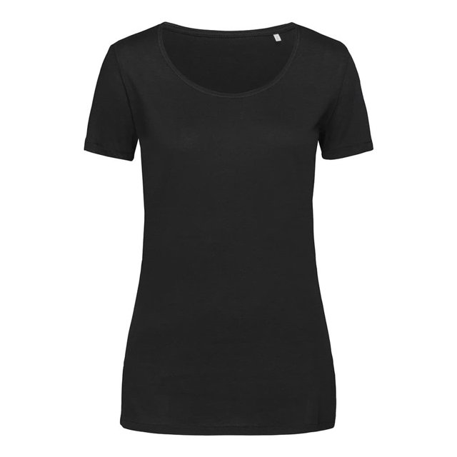 Stedman - Camiseta de algodón fino para mujer (Negro ópalo)