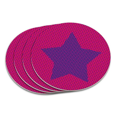 

Dotty Star Pink Purple Coaster Set