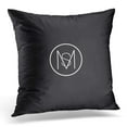 thumbnail image 1 of BSDHOME Abstract Modern Creative Connected Circular Shaped Artistic Black and White Color Ms Sm M Initial Based Pillows case 20x20 Inches Home Decor sofa Cushion cover, 1 of 1