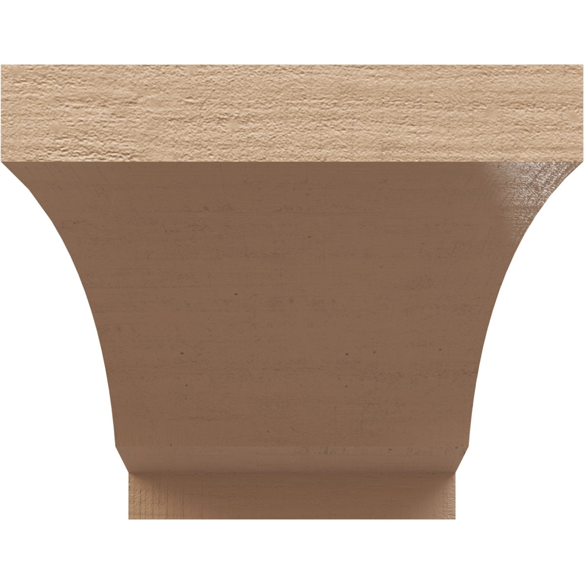 6"W x 12"D x 6"H Wide Moab Rough Cedar Woodgrain TimberThane Corbel, Primed Tan