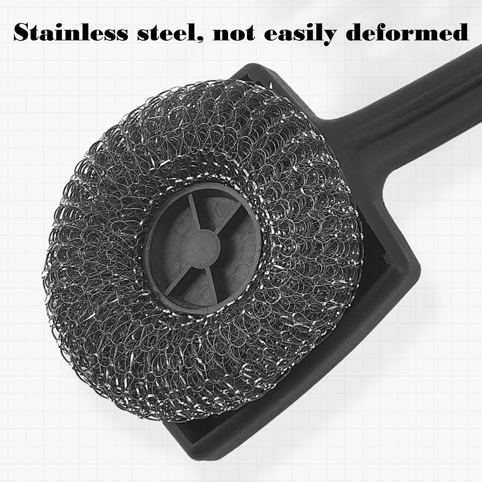 3 Set of Long Handled High Temperature Replaceable Brush Cleaning Brush For Barbecue Grill Frame