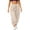 Khaki, variant on Gytharion Women's Multi Pockets Cuffed Sweatpants Solid Color Drawstring Elastic Waist Cargo Joggers Casual Fashion Track Pants with Pockets