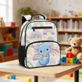 thumbnail image 2 of Yuyamidu Cute Blue Axolotl Preschool Toddler Backpack for Boys Girls, 13.5 Inch Kids School Bag with Padded Shoulder Straps and Multi-Pocket Design for Daycare, 2 of 6