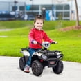 thumbnail image 2 of Aosom VTT 4 Roues 12 V pour Enfants avec Musique, Lumières DEL, Pneus à Bande de Roulement, Blanc, 2 of 10
