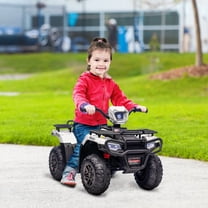 Aosom 12V Kids ATV Battery-Operated, Kids 4 Wheeler, Ages 3-5, White
