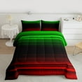 thumbnail image 2 of jejeloiu Stripes Lines Geometric Bedding Comforter Set,Modern Abstract Art Twin Comforter Sets,Green Black Red Bedding Set For Adults,Ultra Soft Home Decor Reversible,2pcs, 2 of 8