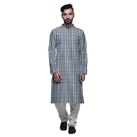

Atasi Party Wear Kurta Pajama For Men Mandarin Collar Ethnic Printed Kurta Set