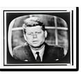 thumbnail image 2 of Historic Framed Print, [John F. Kennedy, on television, head-and-shoulders portrait, facing front, addressing the nation], 17-7/8" x 21-7/8", 2 of 9