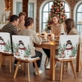 thumbnail image 5 of Christmas Snowman Chair Covers Set of 8 Winter Christmas Tree Cardinal Grey Chair Back Covers Stretch Removable Washable Slipcovers Protector for Dining Room Kitchen Party Decor, 5 of 5