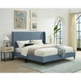 thumbnail image 3 of Roundhill Furniture Rozitta Upholstered Wingback Platform Bed, Queen, 3 of 6