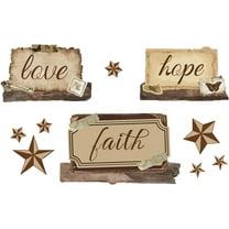 Country Wall Stickers Love Hope Faith Vinyl Wall Decal Inspirational Christian Quotes Room Decoration Bible Scripture Verse Wall Art Home Decoration for Living Room Bedroom Bathroom diy Star