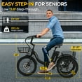 thumbnail image 5 of Electric Scooter Tricycle for Adults, 20” Folding Electric Trike,3 Wheels Electric Bicycle Bikes, Peak 1000W Step-Thru Etrike with 36V 13Ah UL2849  Removable Battery and Large Basket for Women Men, 5 of 13