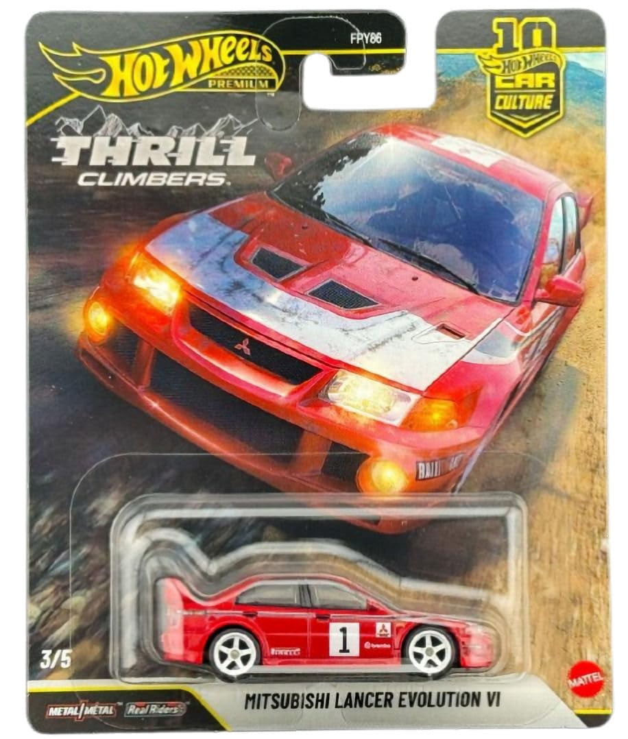 Hot Wheels Premium Thrill Climbers 5-Car Set, Car Culture, Die-Cast 1:64 Scale Rally Cars Bundle FPY86-961Q