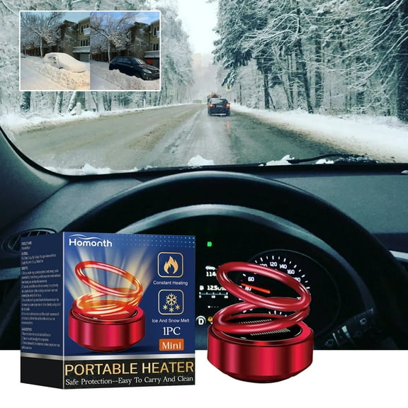Portable Dynamic Molecular Heater for Car - Instant Windshield Defroster & Ice Melter, Dual-Ring Heating Tech for Auto & Indoor Home Use, Eco-Friendly & Cordless, Cute Decor