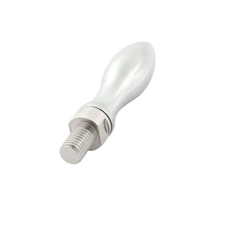 Unique Bargains M10 Male Thread Silver Tone Revolving Handle for Grinding Machine Handwheel