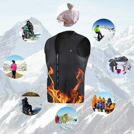 Heated Vest Electric Warm Vest for Hiking Camping (Best Heated Jacket 2019)