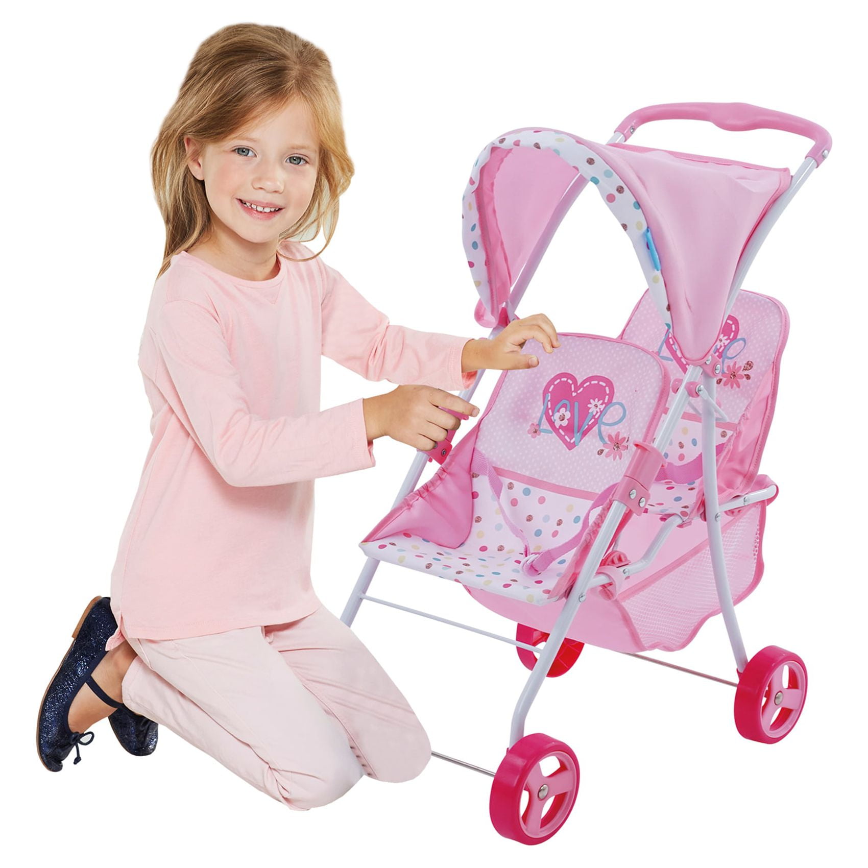 Hauck Love Heart Pretend Play Twin Baby Dolls Stroller Unisex Walmart