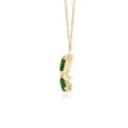 thumbnail image 2 of ANGARA Natural Nature Inspired Emerald Tree Branch Necklace in 14K Yellow Gold for Women (Size-5x2.5mm) | May Birthstone, Birthday, Anniversary, Jewelry Gift for Women | Natural Emerald Necklace, 2 of 8