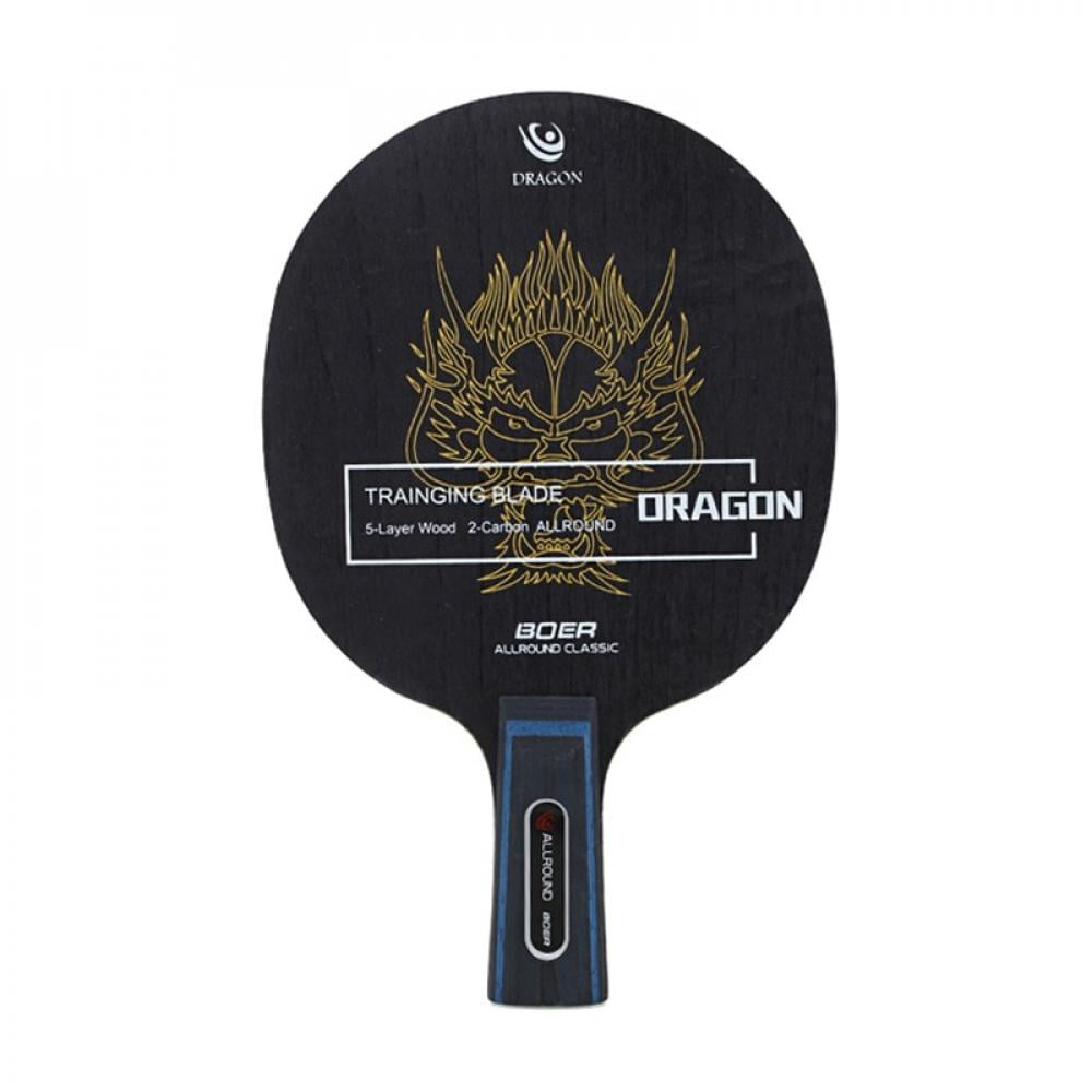 Table Tennis Racket Professional Ping Pong Paddle With Short Long Handle Case 