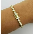thumbnail image 2 of Silver Shop Round Cut Cubic ZIrconia Bezel Tennis Bracelet 14K Yellow Gold Finish, 2 of 3