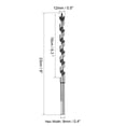 thumbnail image 2 of Uxcell Wood Hex Shank 12mm Dia Carbon Steel Bench Drill Carpentry Auger Drill Bit, 2 of 5
